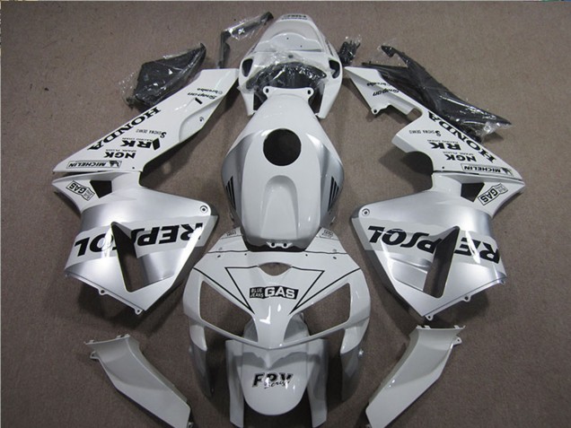 Preisgünstige Honda CBR600RR Motorrad Verkleidung 2005-2006 - Weiss Schwarz Repsol