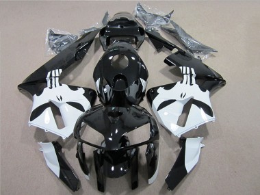Preisgünstige Honda CBR600RR Motorrad Verkleidung 2005-2006 - Glanzendes Schwarz Weiss
