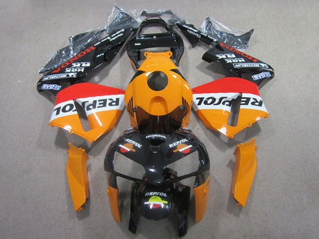 Preisgünstige Honda CBR600RR Abs Verkleidungen 2005-2006 - Orange Weiss Rot Glanzendes Schwarz Repsol