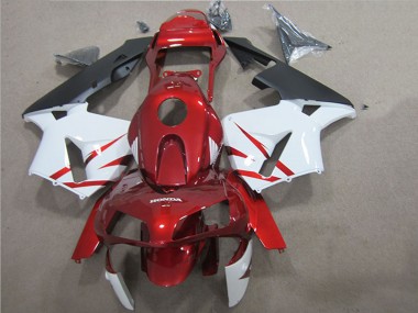 Preisgünstige Honda CBR600RR Motorrad Verkleidung 2005-2006 - Rot Weiss Schwarz