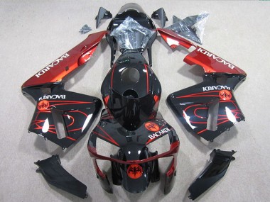 Preisgünstige Honda CBR600RR Motorrad Verkleidung 2005-2006 - Glanzendes Schwarz Rot BACARDI
