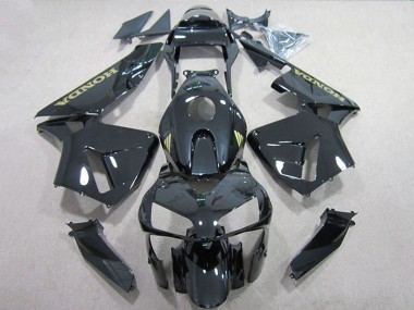 Preisgünstige Honda CBR600RR Motorrad Verkleidung 2005-2006 - Glanzendes Schwarz Gold Aufkleber