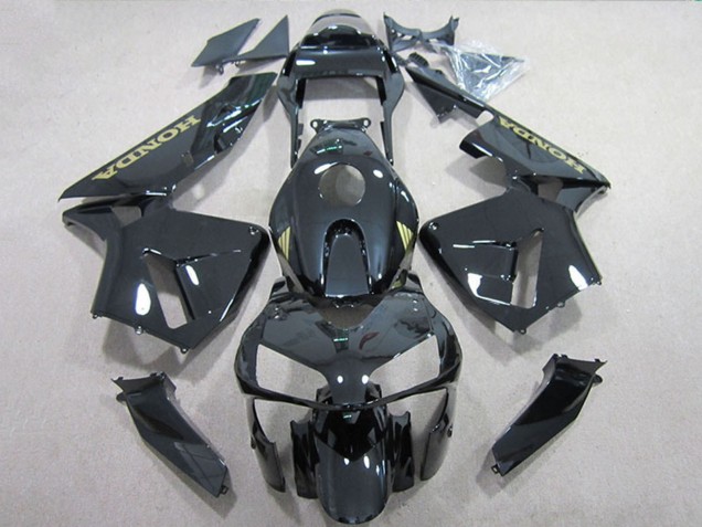 Preisgünstige Honda CBR600RR Motorrad Verkleidung 2005-2006 - Glanzendes Schwarz Gold Aufkleber
