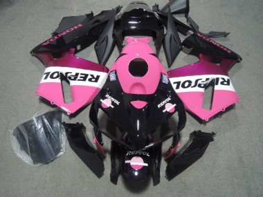 Preisgünstige Honda CBR600RR Motorrad Verkleidung 2005-2006 - Glanzendes Schwarz Rosa Repsol