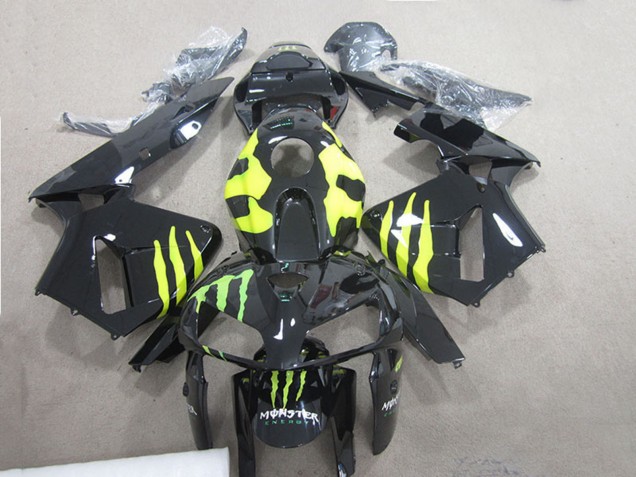 Preisgünstige Honda CBR600RR Motorrad Verkleidung 2005-2006 - Glanzendes Schwarz Grun Monster