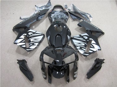 Preisgünstige Honda CBR600RR Motorrad Verkleidung 2005-2006 - Glanzendes Schwarz Silber Flamme