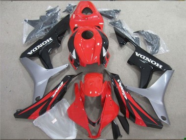 Preisgünstige Honda CBR600RR Motorrad Verkleidung 2007-2008 - Silber Rot Glanzendes Schwarz