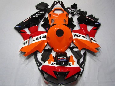 Preisgünstige Honda CBR600RR Motorrad Verkleidungen Kit 2013-2023 - Orange Weiss Rot Glanzendes Schwarz Repsol