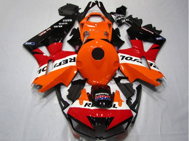 Preisgünstige Honda CBR600RR Motorrad Verkleidungen Kit 2013-2023 - Orange Weiss Rot Glanzendes Schwarz Repsol