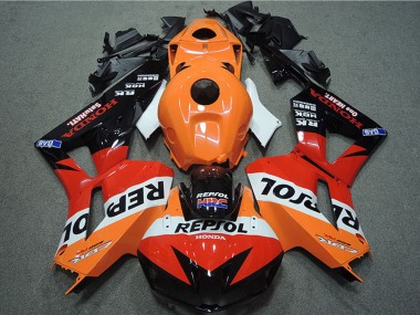Preisgünstige Honda CBR600RR Motorrad Verkleidung 2013-2023 - Orange Weiss Rot Glanzendes Schwarz Repsol HRC