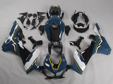 Preisgünstige Honda CBR1000RR Motorrad Verkleidung 2017-2023 - Blau Weiss Gelb Glanzendes Schwarz Shocker