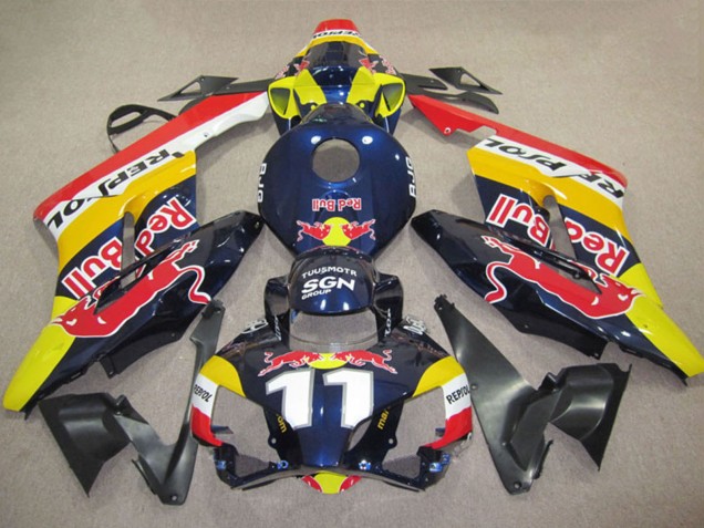 Preisgünstige Honda CBR1000RR Motorrad Verkleidung 2004-2005 - Gelb Blau Weiss Red Bull Repsol 11