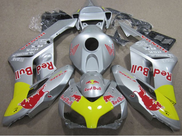 Preisgünstige Honda CBR1000RR Motorrad Verkleidung 2004-2005 - Silber Gelb Red Bull