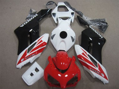 Preisgünstige Honda CBR1000RR Motorrad Verkleidung Kit 2004-2005 - Weiss Rot Glanzendes Schwarz
