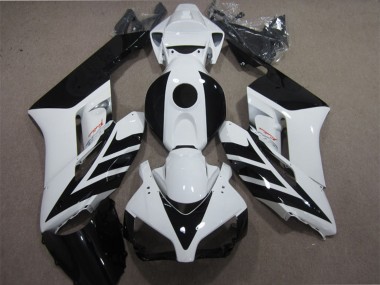 Preisgünstige Honda CBR1000RR Motorrad Verkleidung 2004-2005 - Weiss Glanzendes Schwarz Streifen