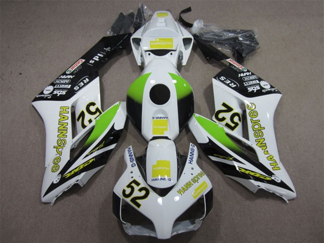 Preisgünstige Honda CBR1000RR Motorrad Verkleidung 2004-2005 - Weiss Gelb Grun Glanzendes Schwarz Hannspree 52