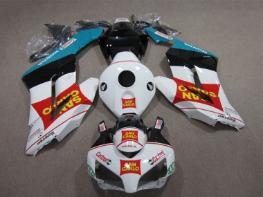 Preisgünstige Honda CBR1000RR Motorrad Verkleidung 2004-2005 - Weiss Rot Blau Glanzendes Schwarz Gelb San Carlo Castrol