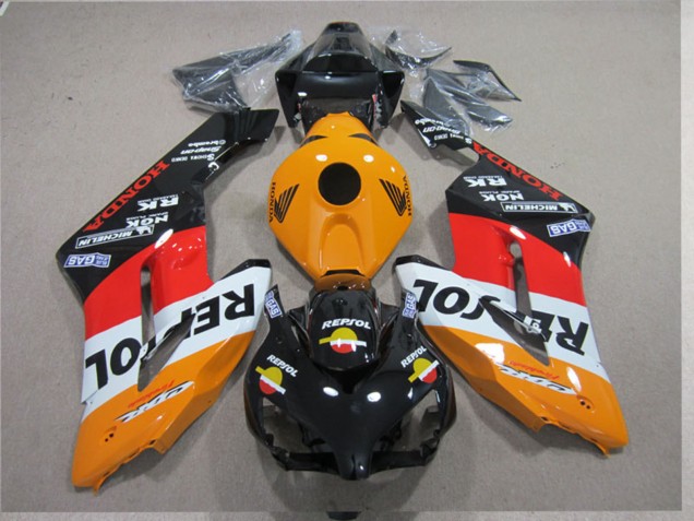Preisgünstige Honda CBR1000RR Motorrad Verkleidungen Kit 2004-2005 - Orange Weiss Rot Glanzendes Schwarz Repsol