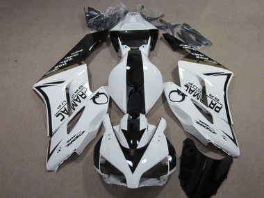 Preisgünstige Honda CBR1000RR Motorrad Verkleidung 2004-2005 - Weiss Glanzendes Schwarz Pramac