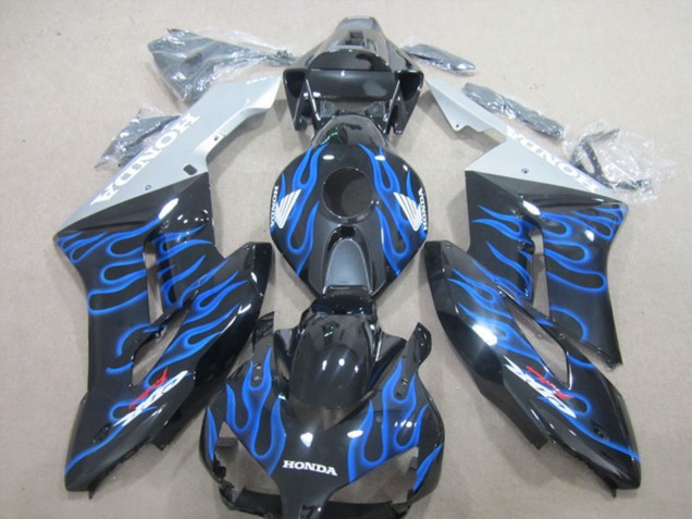 Preisgünstige Honda CBR1000RR Motorrad Verkleidung 2004-2005 - Glanzendes Schwarz Blau Flamme