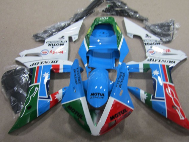 Preisgünstige Honda CBR1000RR Motorrad Verkleidung 2004-2005 - Weiss Blau Rot Grun Motul