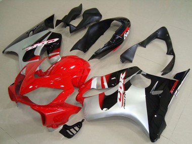Preisgünstige Honda CBR600 F4i Abs Motorrad Verkleidungen 2004-2007 - Silber Rot Glanzendes Schwarz