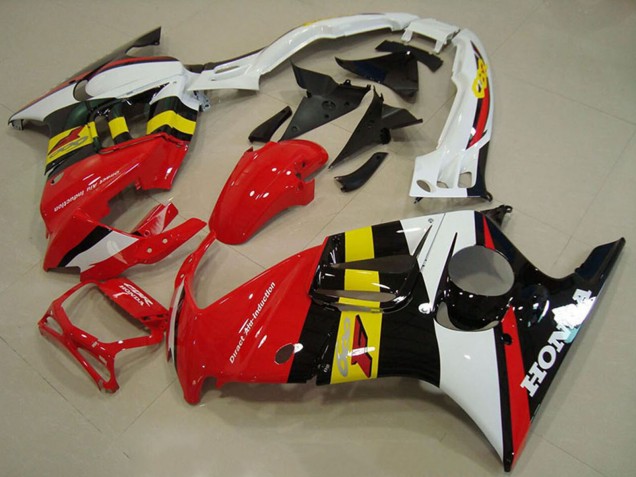 Preisgünstige Honda CBR600 F3 Motorrad Verkleidung 1995-1996 - Weiss Rot Gelb Glanzendes Schwarz