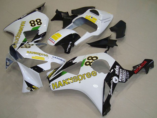 Preisgünstige Honda CBR900RR 954 Motorrad Verkleidung 2002-2003 - Weiss Gelb Glanzendes Schwarz Hannspree 88