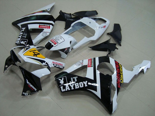 Preisgünstige Honda CBR900RR 954 Motorrad Verkleidung 2002-2003 - Weiss Gelb Glanzendes Schwarz Rizoma Playboy 14