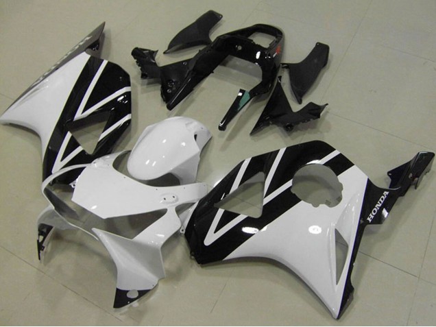 Preisgünstige Honda CBR900RR 954 Motorrad Verkleidung 2002-2003 - Weiss Glanzendes Schwarz