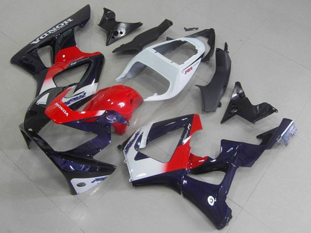 Preisgünstige Honda CBR900RR 929 Motorrad Verkleidung 2000-2001 - Weiss Rot Dunkel Blau