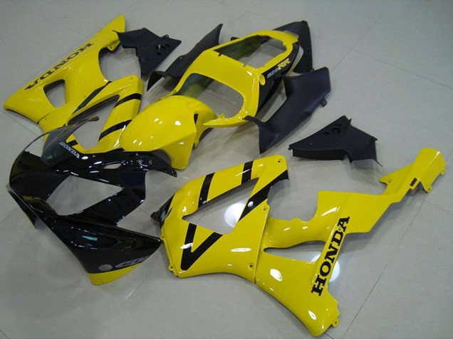 Preisgünstige Honda CBR900RR 929 Motorrad Verkleidung 2000-2001 - Gelb Glanzendes Schwarz