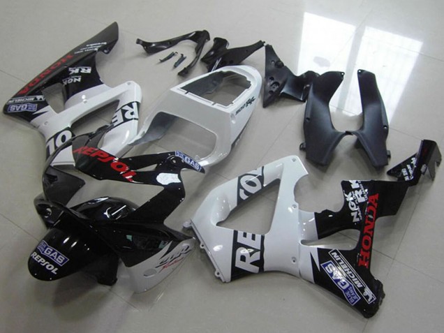 Preisgünstige Honda CBR900RR 929 Motorrad Verkleidung 2000-2001 - Weiss Glanzendes Schwarz Rot Repsol