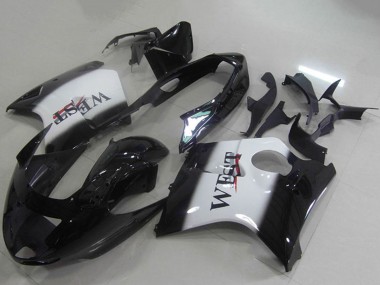 Preisgünstige Honda CBR1100XX Blackbird Abs Motorrad Verkleidungen 1996-2007 - Glanzendes Schwarz Weiss West