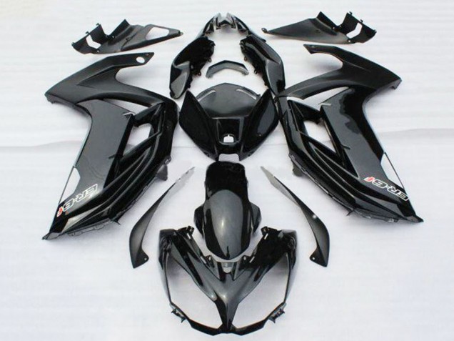 Preisgünstige Kawasaki ER6F Motorrad Verkleidung 2012-2014 - Glanzendes Schwarz mit Aufkleber