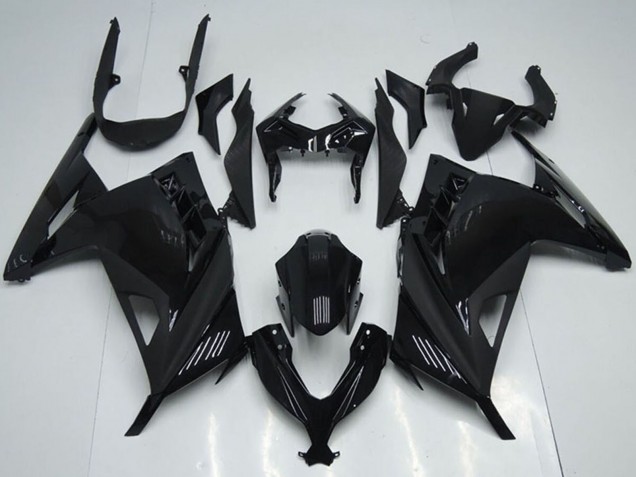 Preisgünstige Kawasaki ZX300R Motorrad Verkleidung 2013-2018 - Glanzendes Schwarz