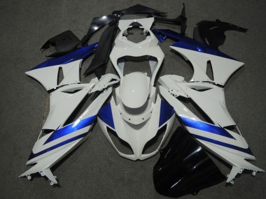 Preisgünstige Kawasaki ZX6R Motorrad Verkleidung 2009-2012 - Blau Weiss