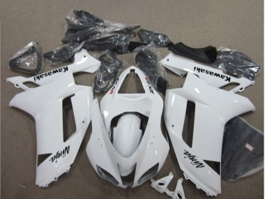 Preisgünstige Kawasaki ZX6R Motorrad Verkleidung 2007-2008 - Weiss