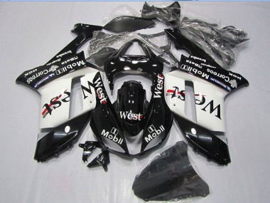 Preisgünstige Kawasaki ZX6R Motorrad Verkleidung 2007-2008 - Schwarz West Mobil