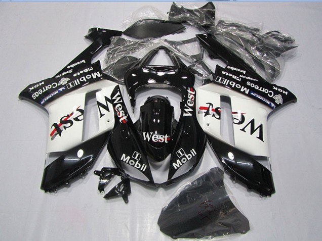 Preisgünstige Kawasaki ZX6R Motorrad Verkleidung 2007-2008 - Schwarz West Mobil