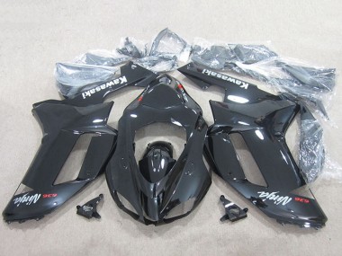 Preisgünstige Kawasaki ZX6R Motorrad Verkleidung 2007-2008 - Schwarz Ninja 636