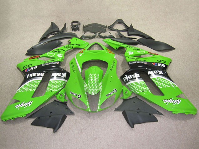 Preisgünstige Kawasaki ZX6R Motorrad Verkleidung 2007-2008 - Grun Touch4 4