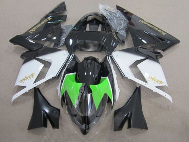 Preisgünstige Kawasaki ZX10R Motorrad Verkleidung 2004-2005 - Schwarz Weiss Gold Ninja