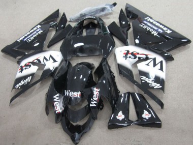 Preisgünstige Kawasaki ZX10R Motorrad Verkleidung 2004-2005 - Schwarz West Ninja