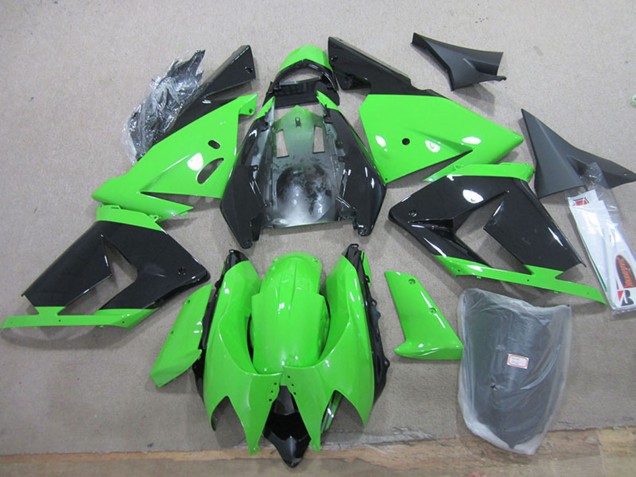 Preisgünstige Kawasaki ZX10R Motorrad Verkleidung 2004-2005 - Schwarz Grun