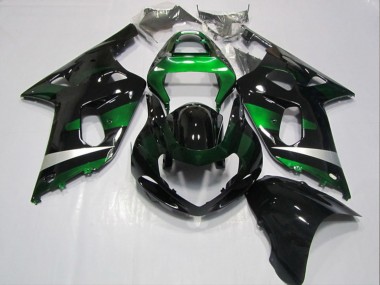 Preisgünstige Suzuki GSXR 600 Motorrad Verkleidung 2001-2003 - Glanzendes Schwarz Grun