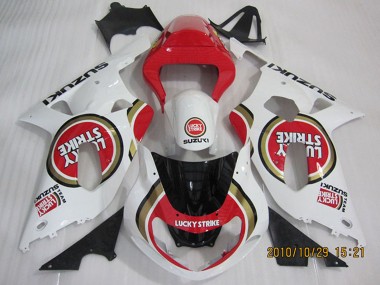 Preisgünstige Suzuki GSXR 600 Motorrad Verkleidung 2001-2003 - Weiss Rot Lucky Strike