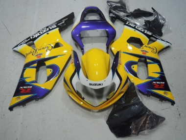 Preisgünstige Suzuki GSXR 600 Motorrad Verkleidung 2001-2003 - Gelb Lila Schwarz
