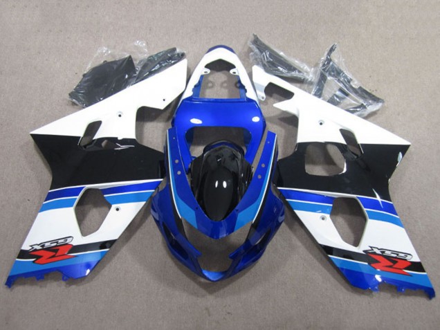 Preisgünstige Suzuki GSXR 600 Motorrad Verkleidung 2004-2005 - Weiss Blau Schwarz Rot