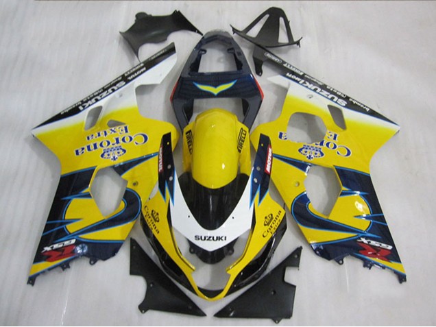 Preisgünstige Suzuki GSXR 600 Motorrad Verkleidung 2004-2005 - Gelb Weiss Blau Corona Extra